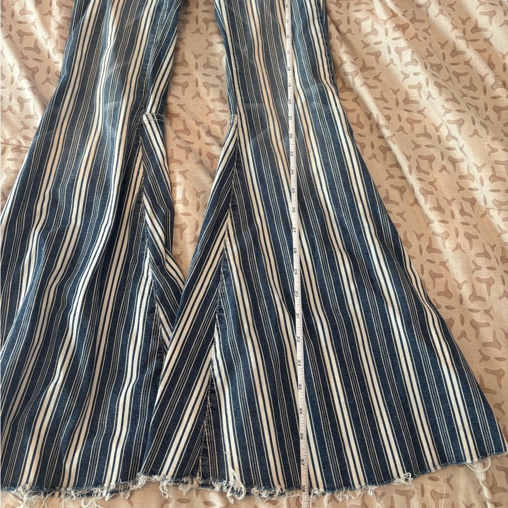Free people Striped Flare Jeans - Picture 10 of 11